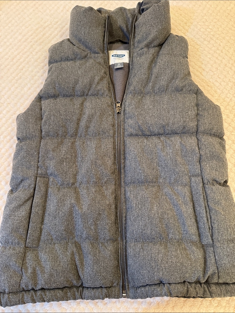Old Navy Gray Quilted Puffer Vest - Women's Sleeveless Jacket